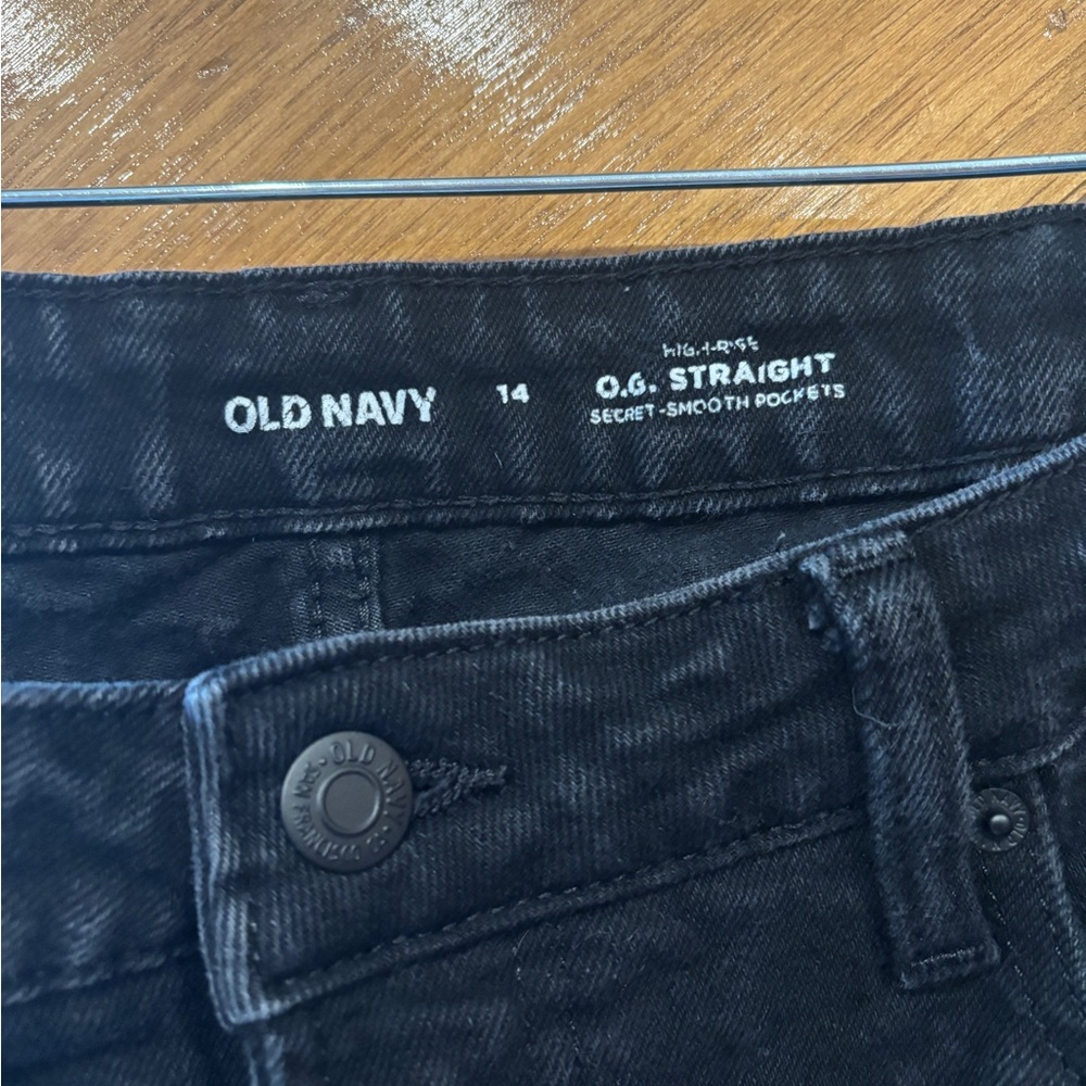 Old Navy Black OG Straight Jeans